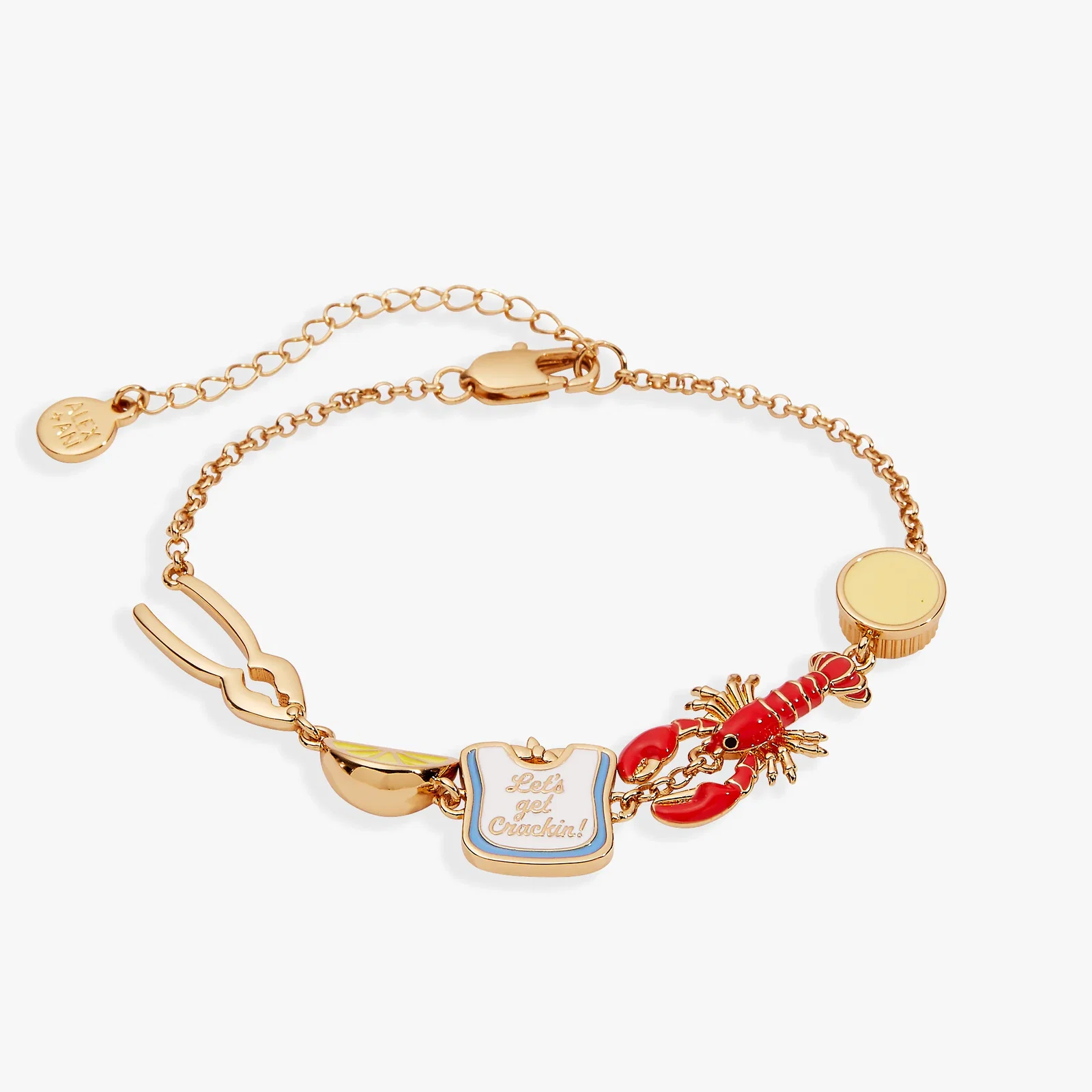 Image of Lobster Boil 'Let's Get Crackin!' Inline Charm Bracelet