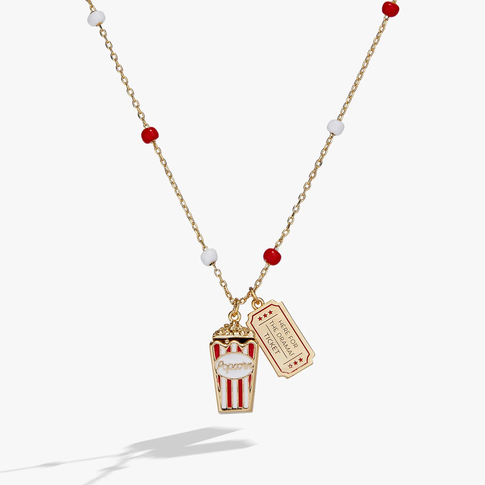 Image of 'Here For The Drama!' Popcorn Charm Locket Pendant