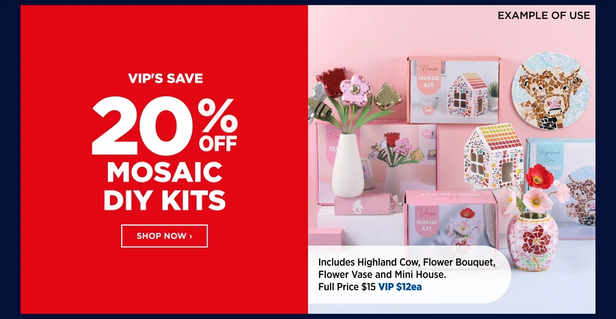 VIP 20%off Mosaic DIY Kits