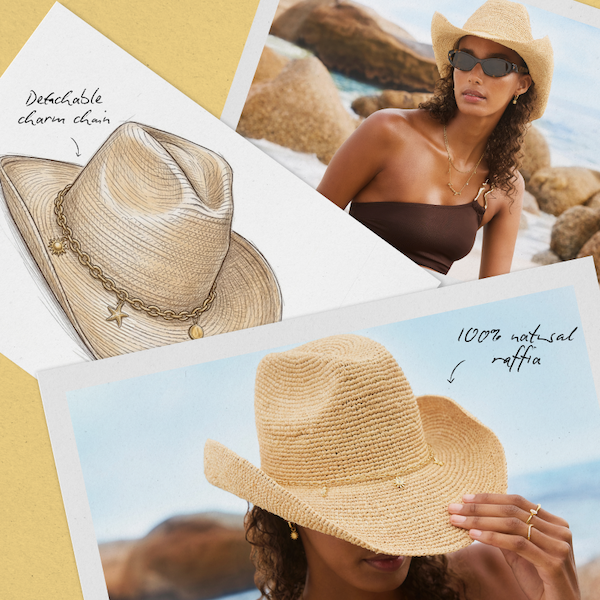 Raffia Cowboy Hat (Natural)
