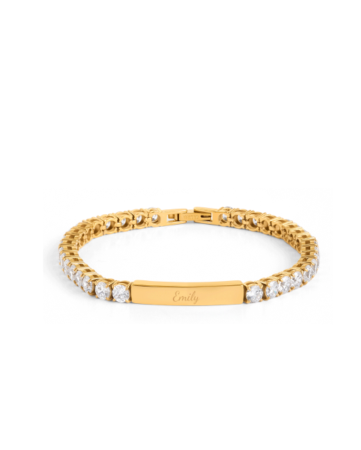 Custom Bar Tennis Bracelet (Gold)