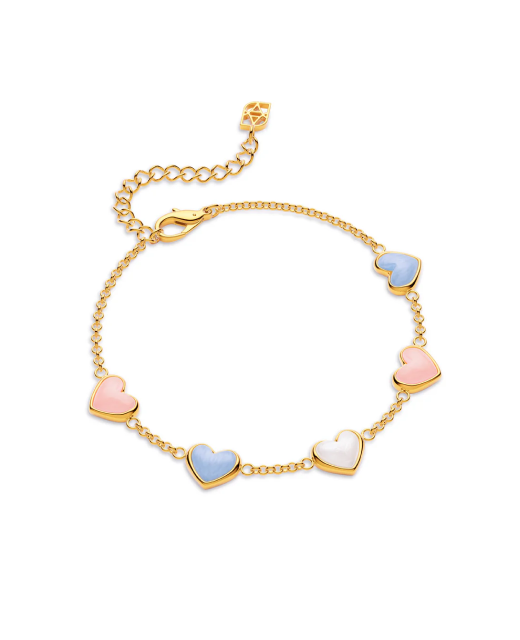 Multi Heart Bracelet (Gold)
