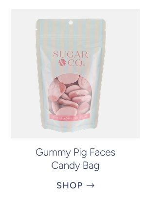 Gummy Pig Faces Candy Bag