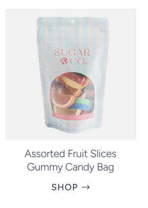 Assorted Fruit Slices Gummy Candy Bag