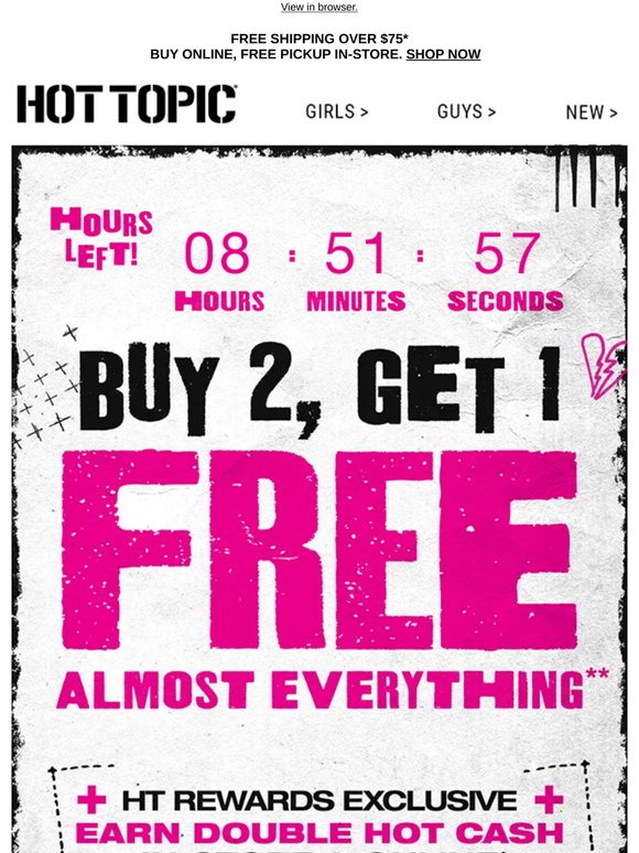 Make it double ✌️ Buy 2, Get 1 FREE most things won't last long