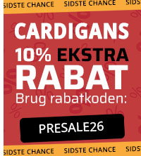 Spar 50% + 10% ekstra på cardigans