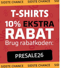 Spar 50% + 10% ekstra på T-shirts