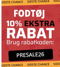 Spar 50% + 10% ekstra på fodtøj