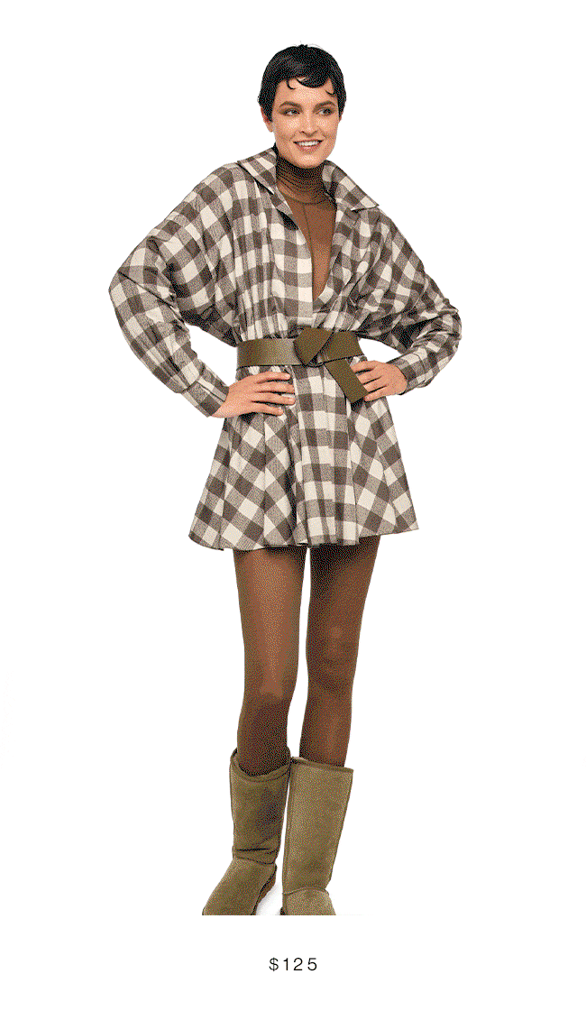 SUPER OS BF NK SHIRT FLARED MINI DRESS
