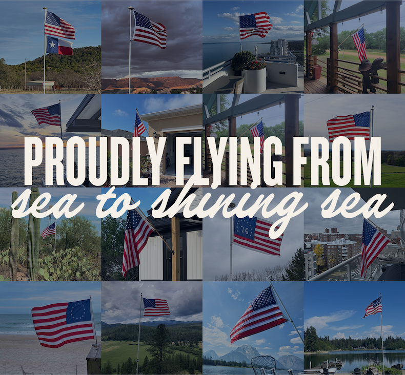 Proudly Flying from Sea to Shining Sea