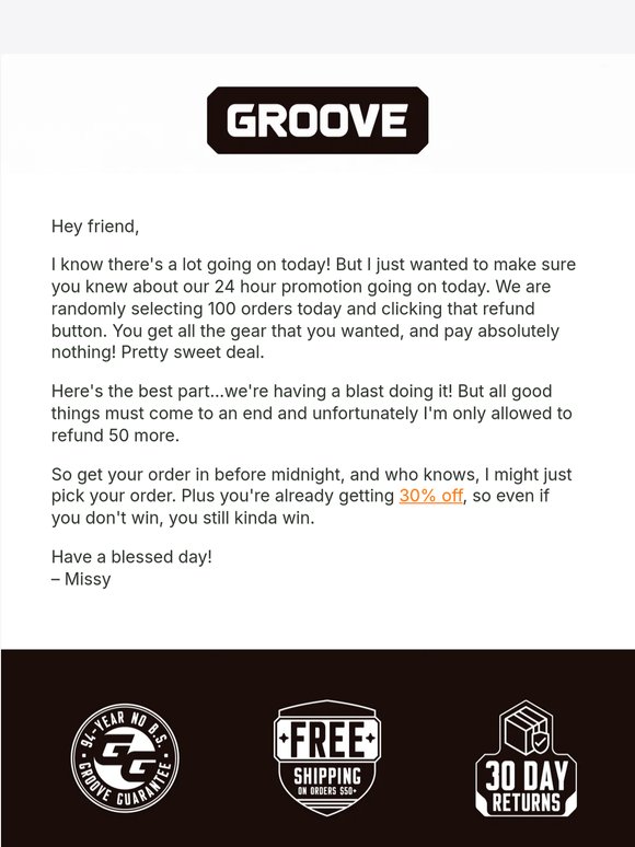 Feeling lucky? Your order still might be FREE!