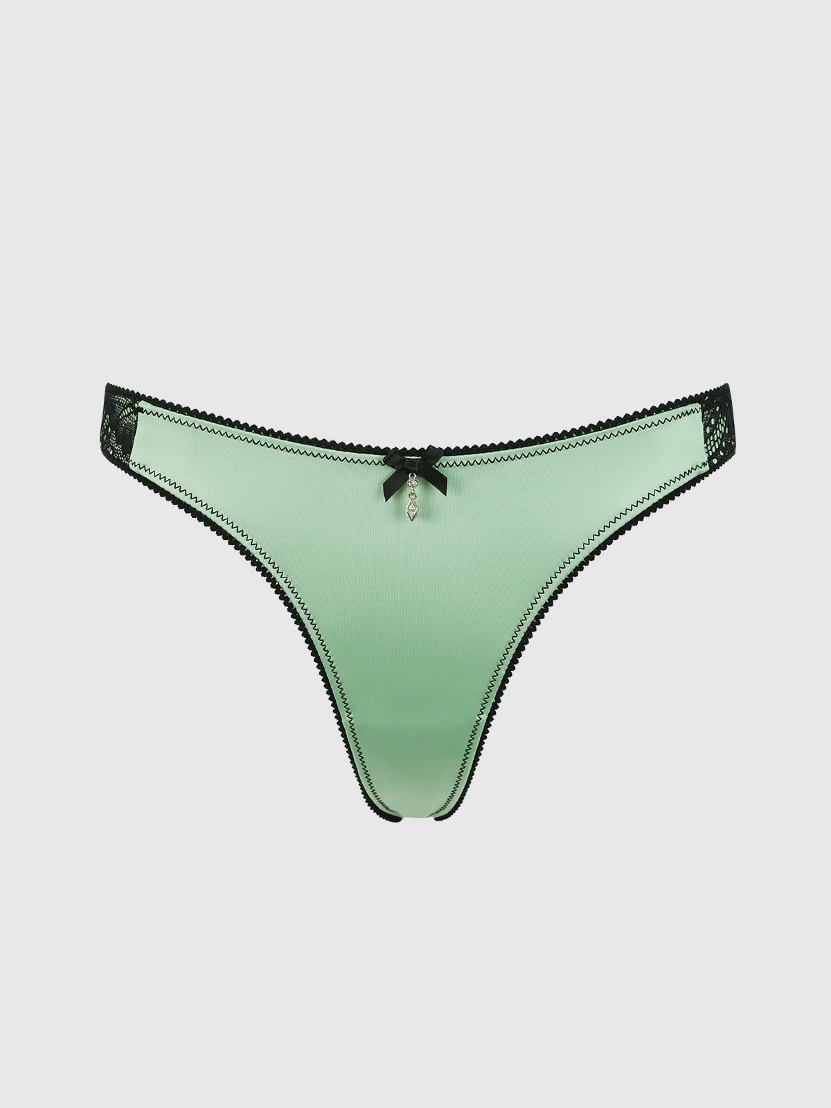 Lexi Liquid Satin & Lace V-Tanga Panty