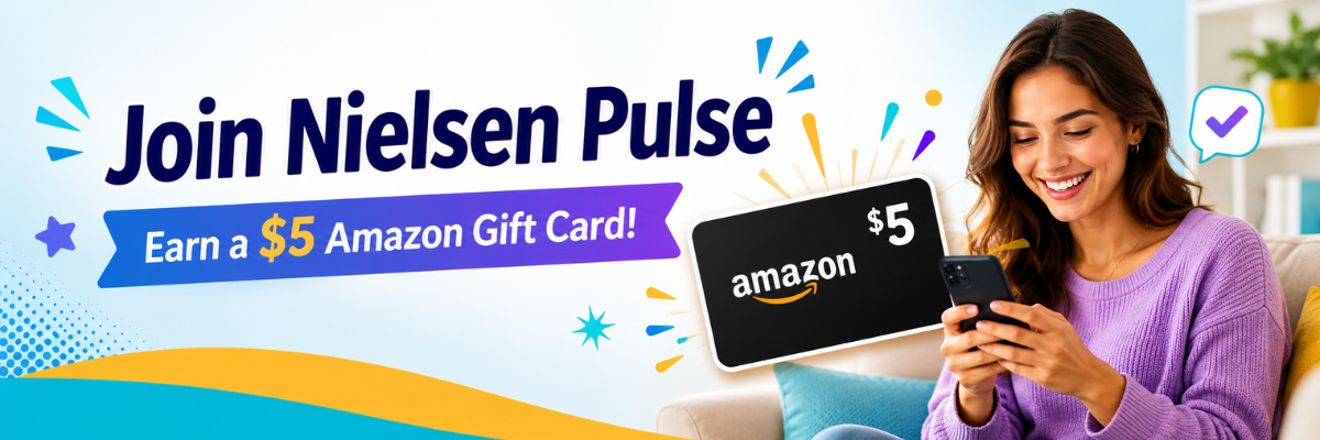 Earn a $5 Amazon Gift Card with Nielsen Pulse at PINCHme