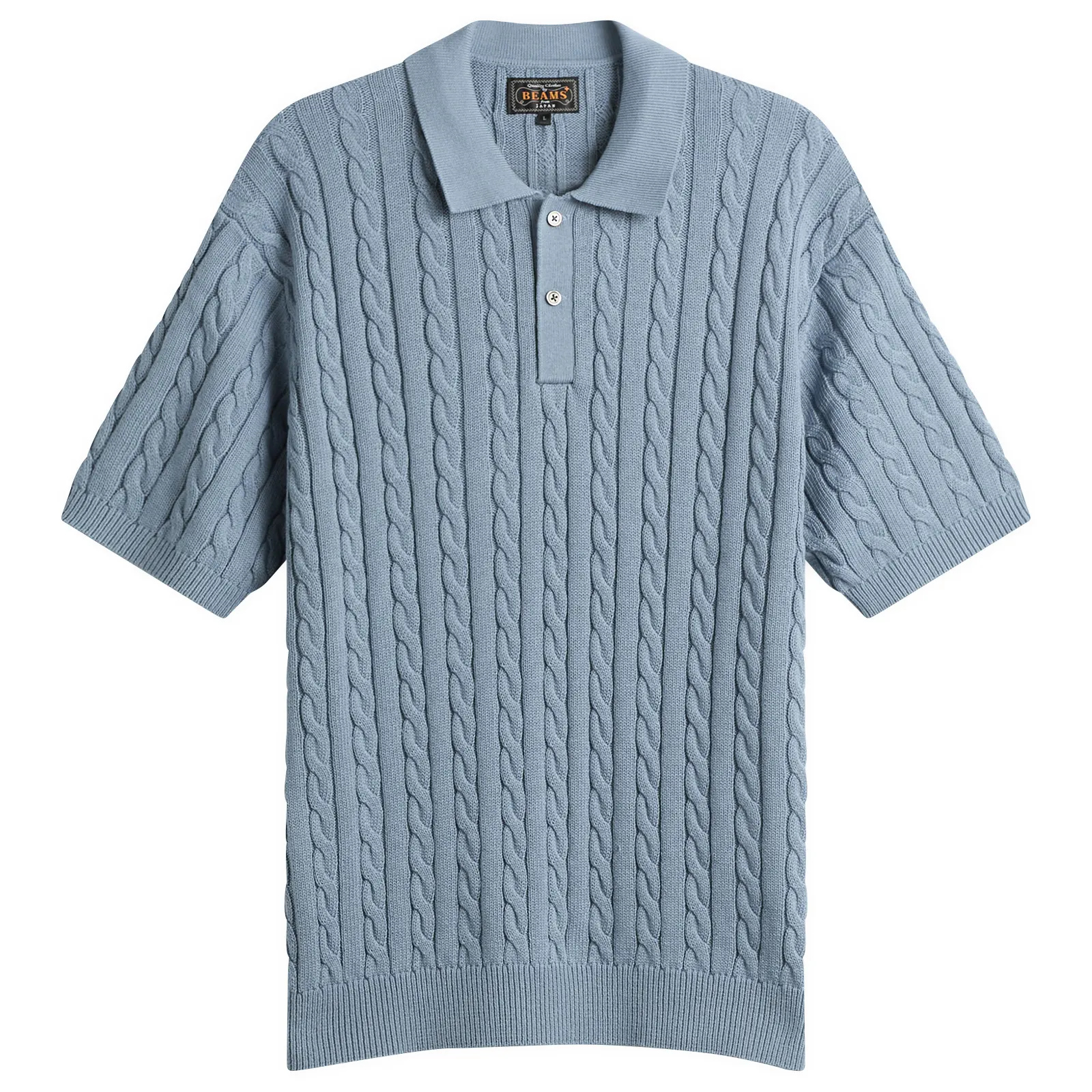 BEAMS Plus Cable Knit Polo