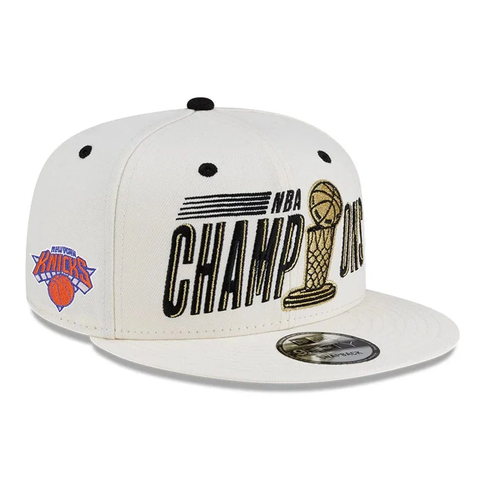 Image of NBA Finals Parade 2026 New York Knicks White 9FIFTY Snapback Cap
