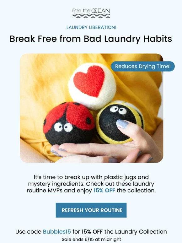 Sudsy Savings! 🫧 15% off the Laundry Collection