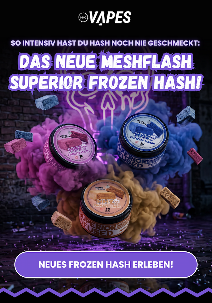 Bild mit 3 neuen MeshFlash Superior Hash Dosen