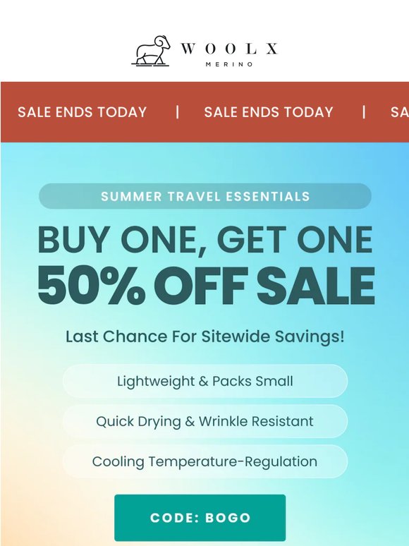🔥 All Merino Is BOGO 50% Off!