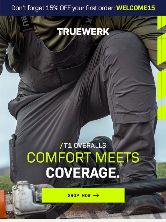 T1 Overalls gives you coverage AND comfort