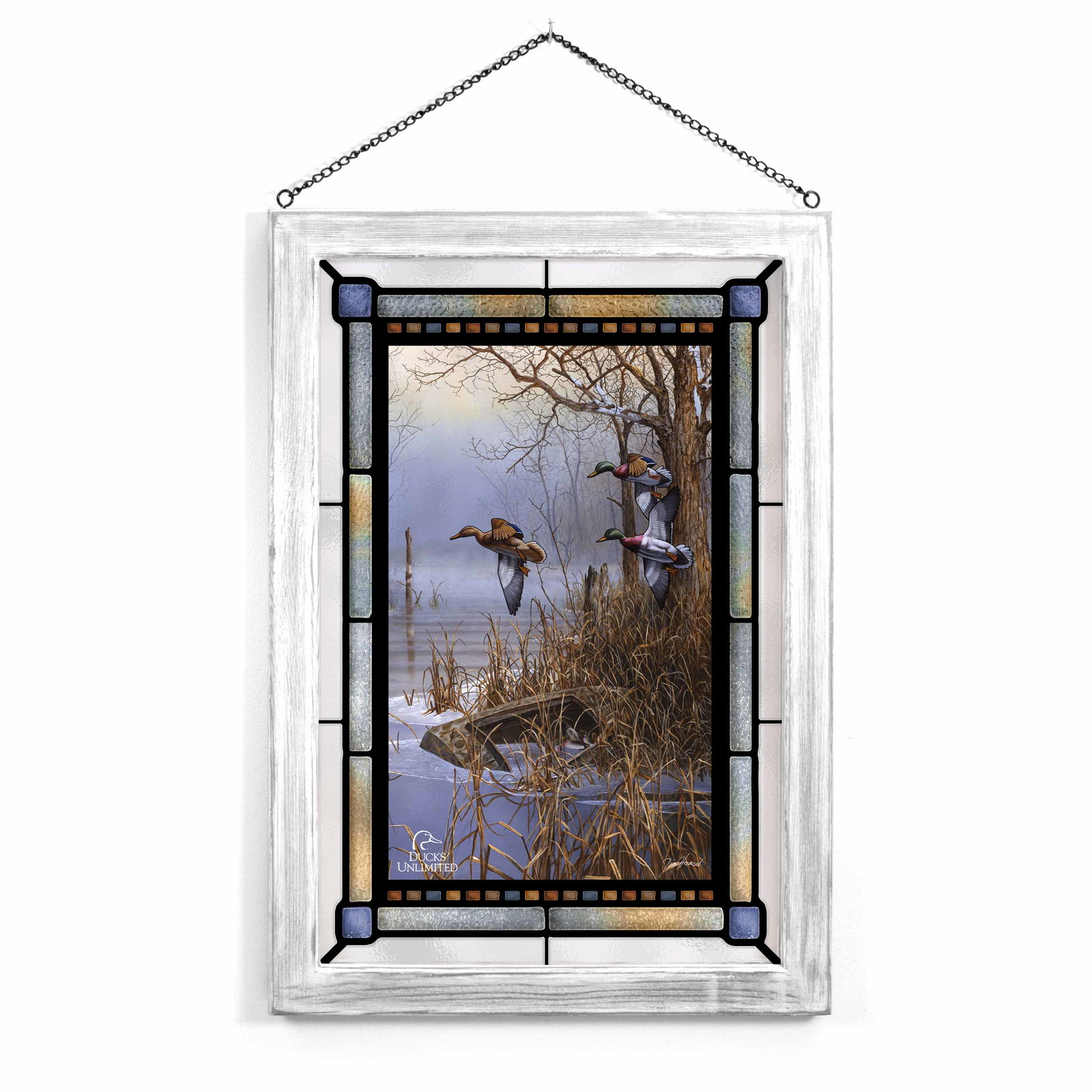 Image of After the Thaw  Stained Glass Art - Official Ducks Unlimited Art