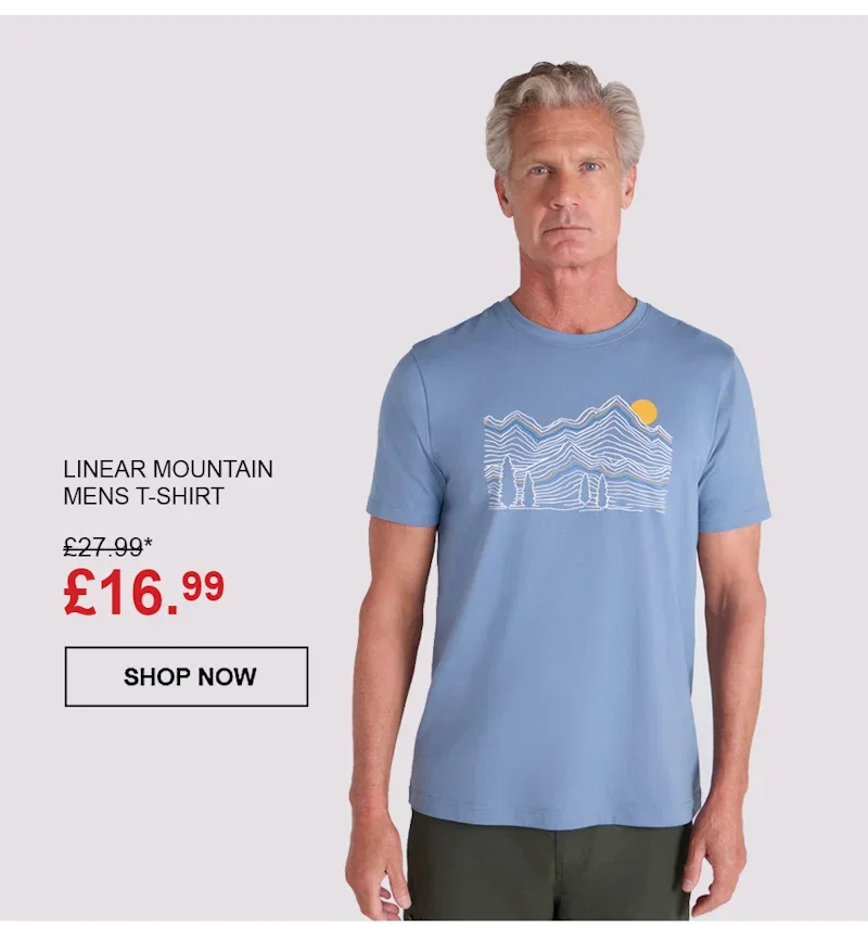 Linear Mountain Mens T-Shirt