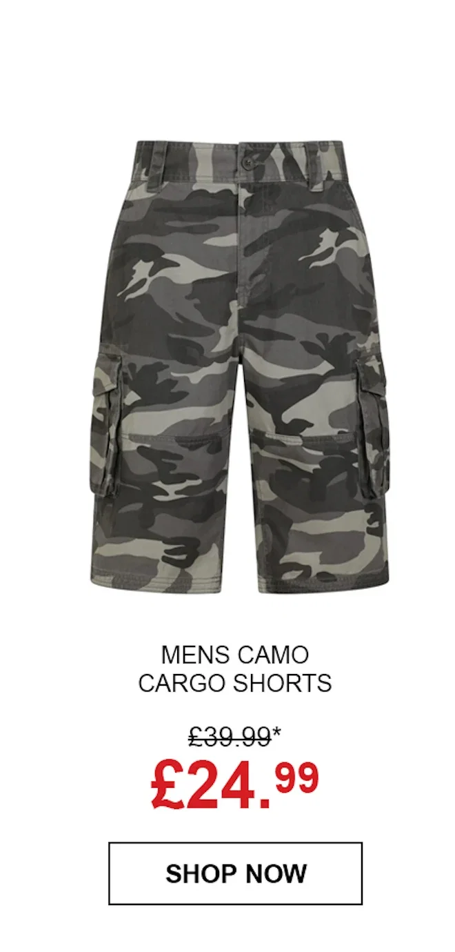 Mens Camo Cargo Shorts