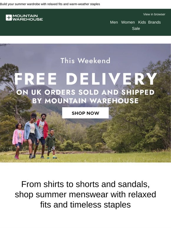Free Delivery | Men's Top Picks