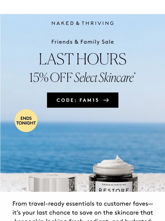 Hours Left: Friends & Family Sale ⏰