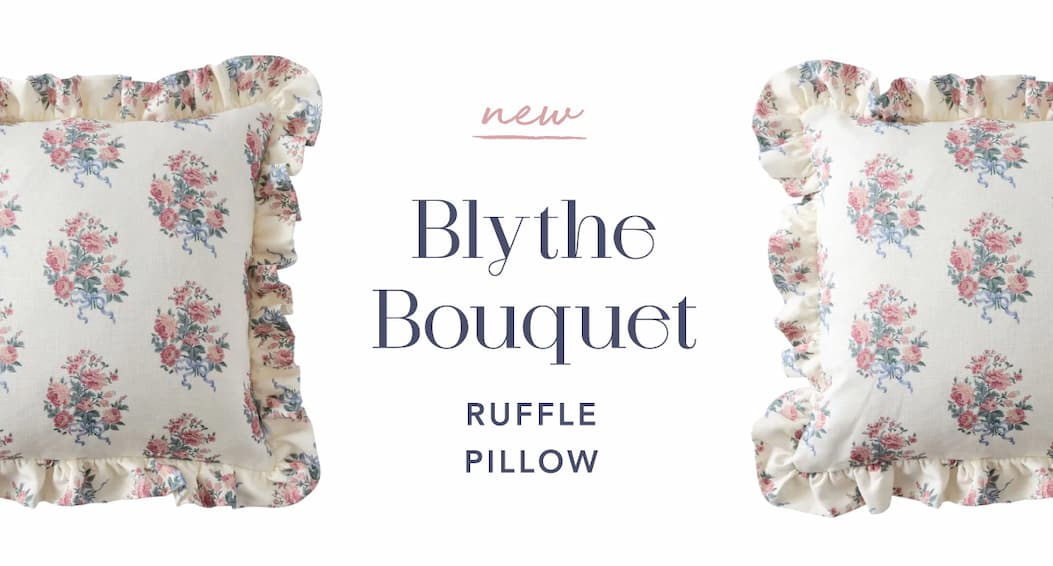 New. Blythe Bouquet Ruffle Pillow