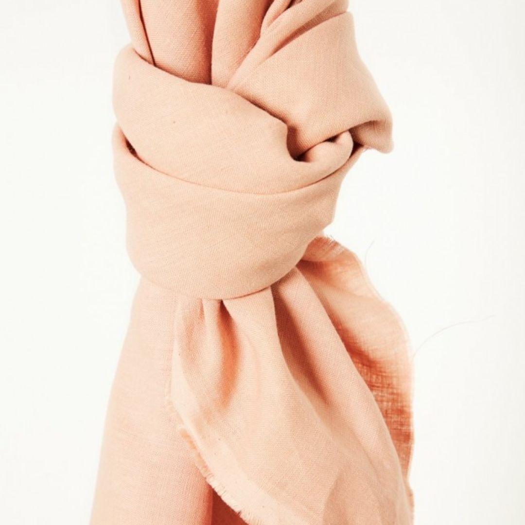 Mind The MAKER Nisa Softened Linen Fabric Rose