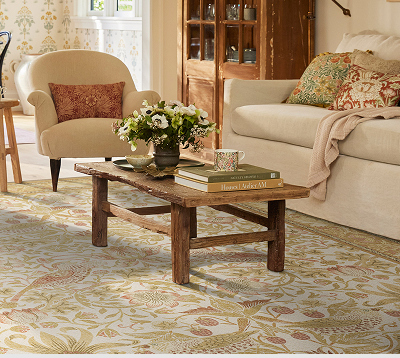 Strawberry Thief Sage & Rose Rug