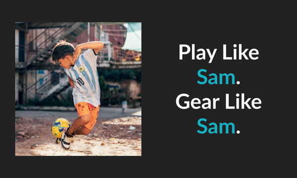 Play Like Sam. Gear Like Sam.