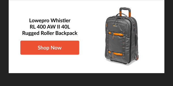 Lowepro Whistler RL 400 AW II 40L Rugged Roller Backpack