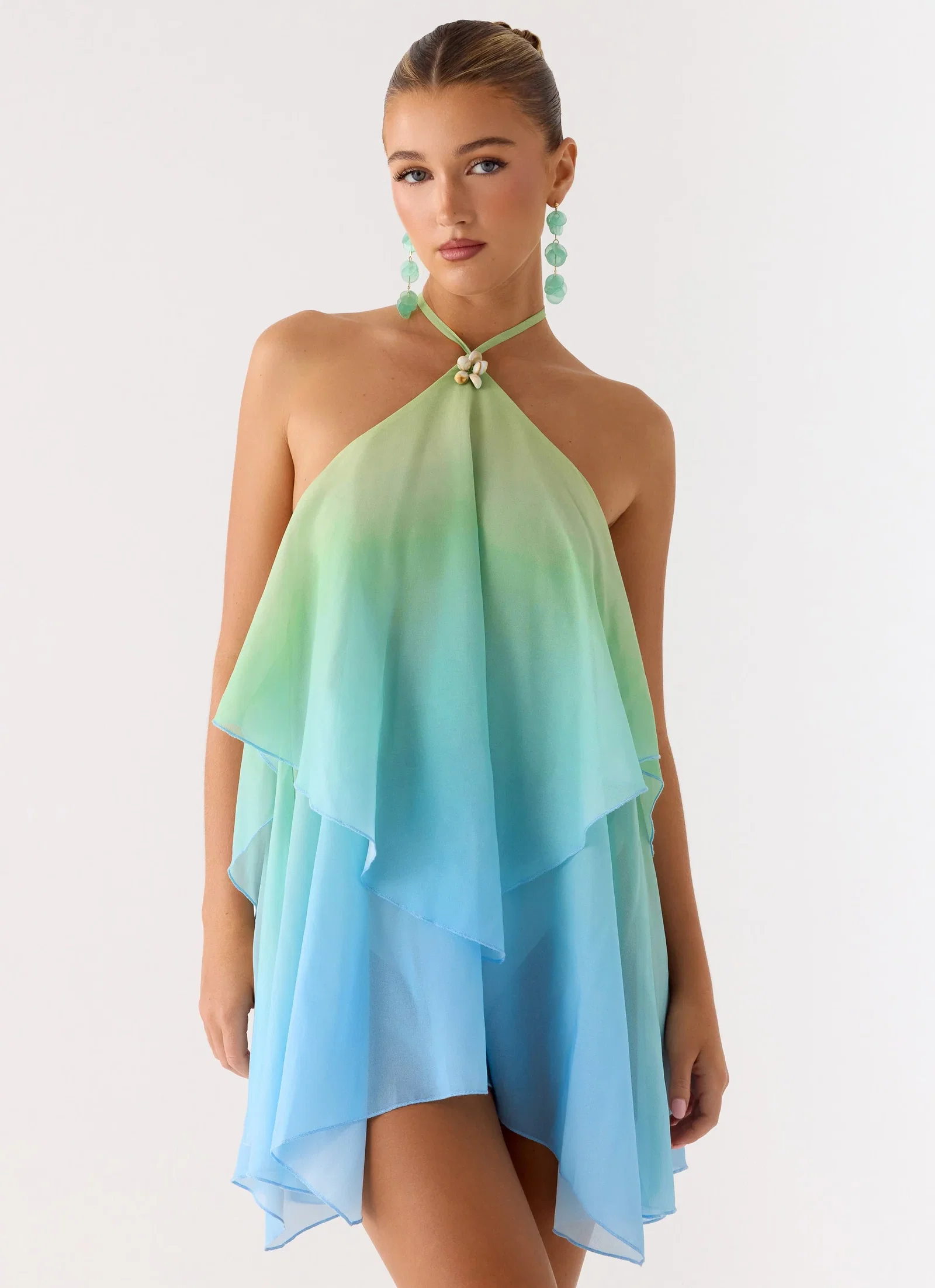 Image of Twin Flame Mini Dress - Sea Ombre