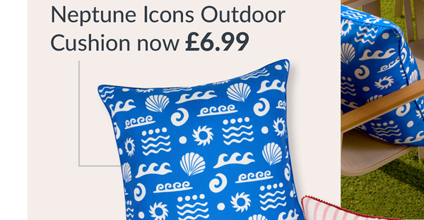 neptune icons outdoor cushion - now £6.99