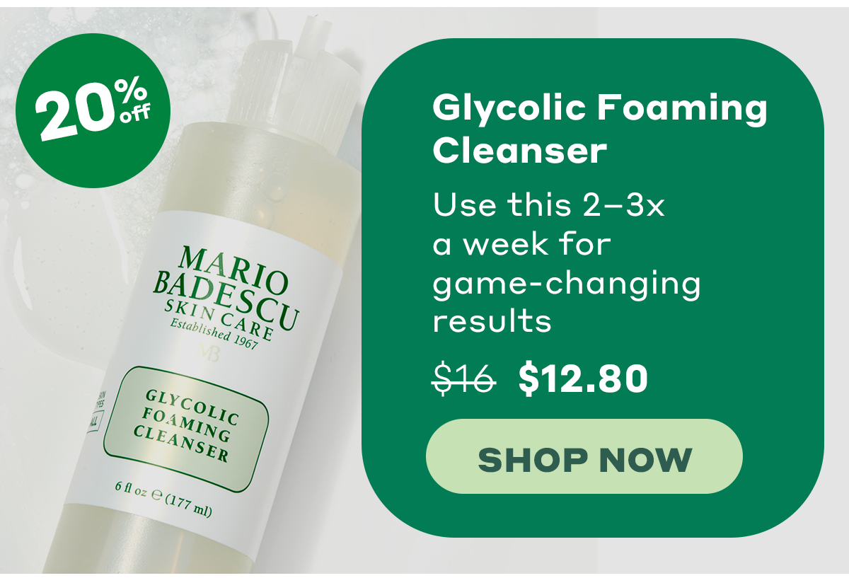 Glycolic Foaming Cleanser - Use this 2–3x a week for game-changing results