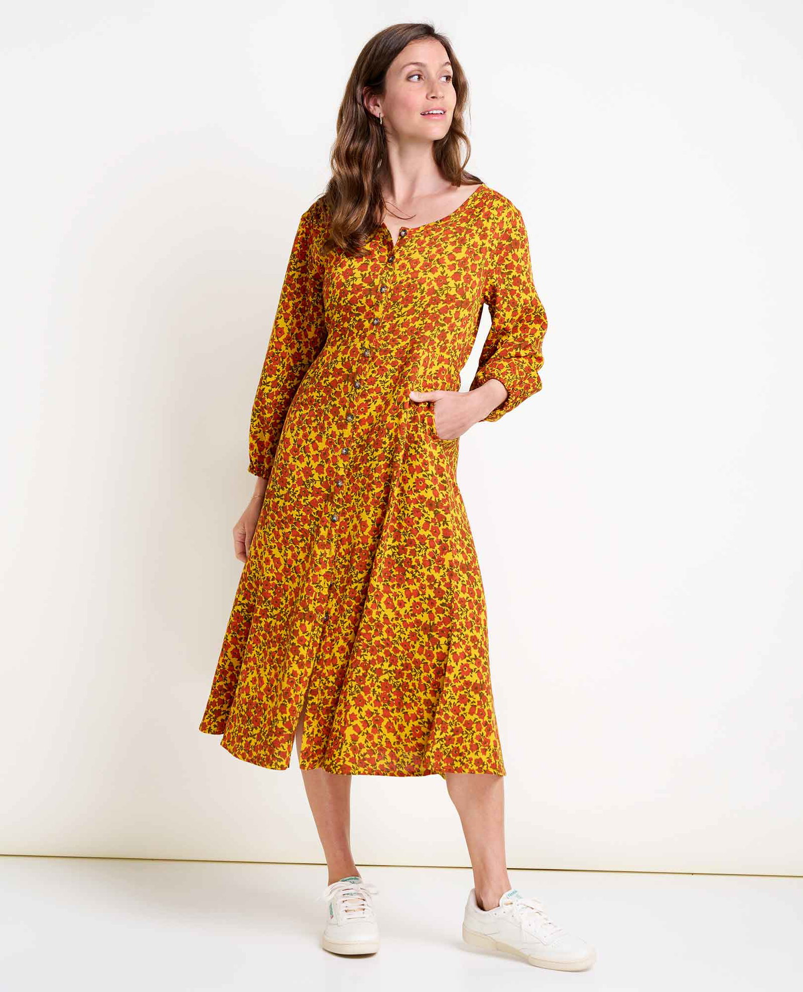 Image of Manzana Paneled Midi Dress