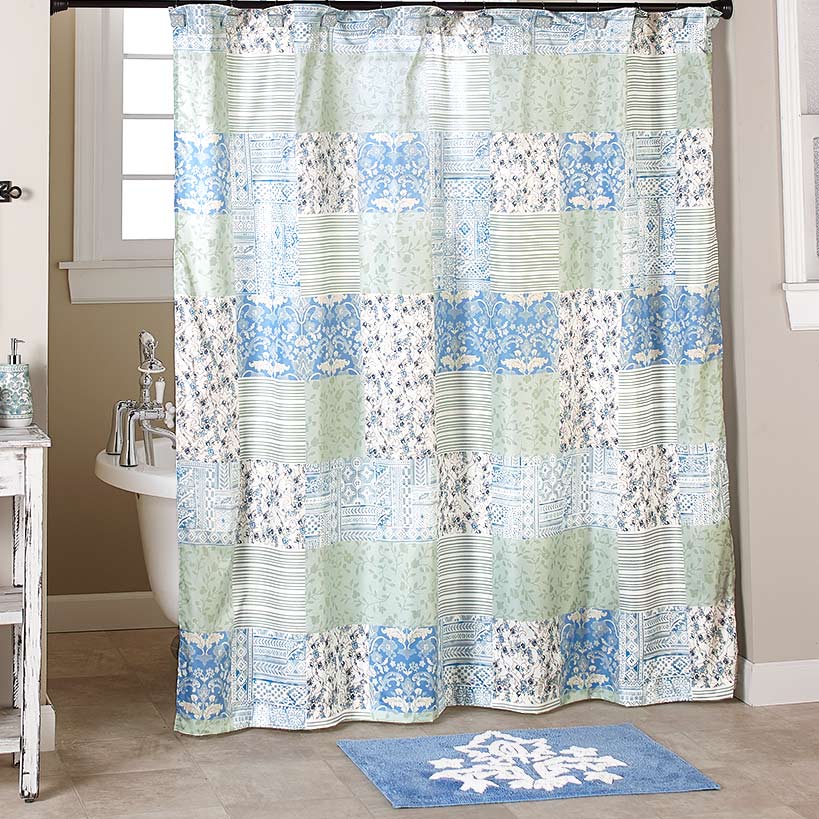 Image of Madeleine Bathroom Rug, Hand Towels or Shower Hooks Set of 12
