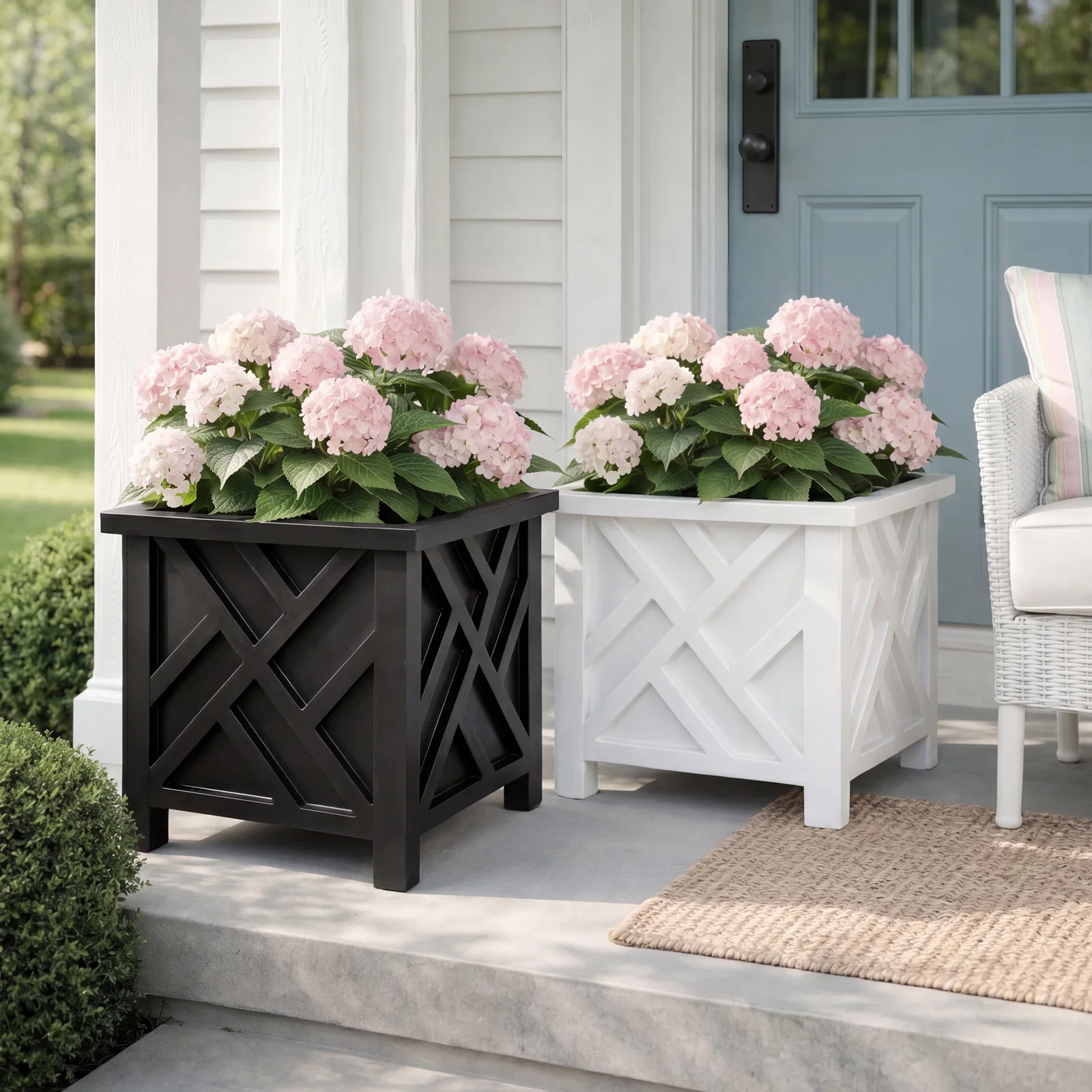 Image of Lattice Design Chippendale Style Planter Box