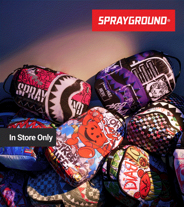 Shop Sprayground backpacks and bags, with new styles available in-store