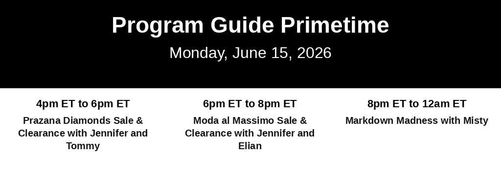 Program Guide Primetime
