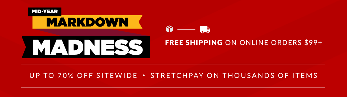 Summer Markdown Madness is HERE + 5/6 and & 7x StretchPay on thousands of styles