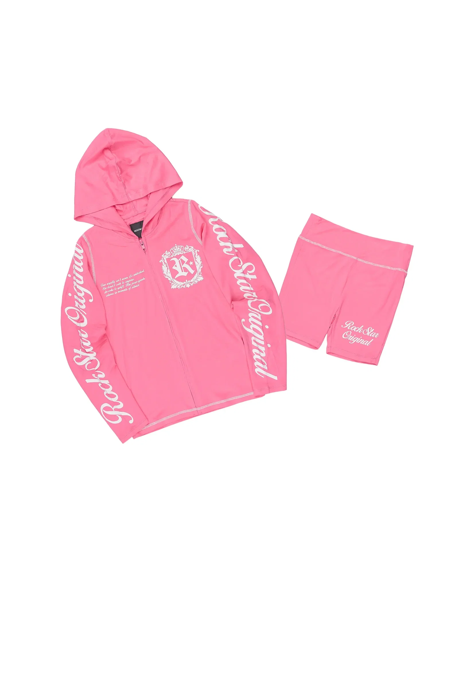 Image of Girls Desmnie Pink Short Set