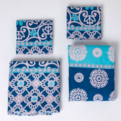 Blue Patterned Paws