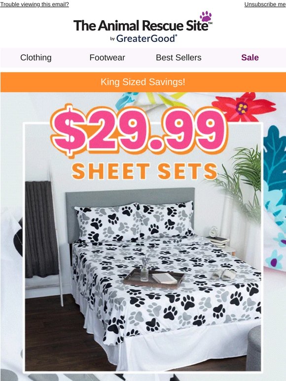 King size beds deserve cute sheets too!