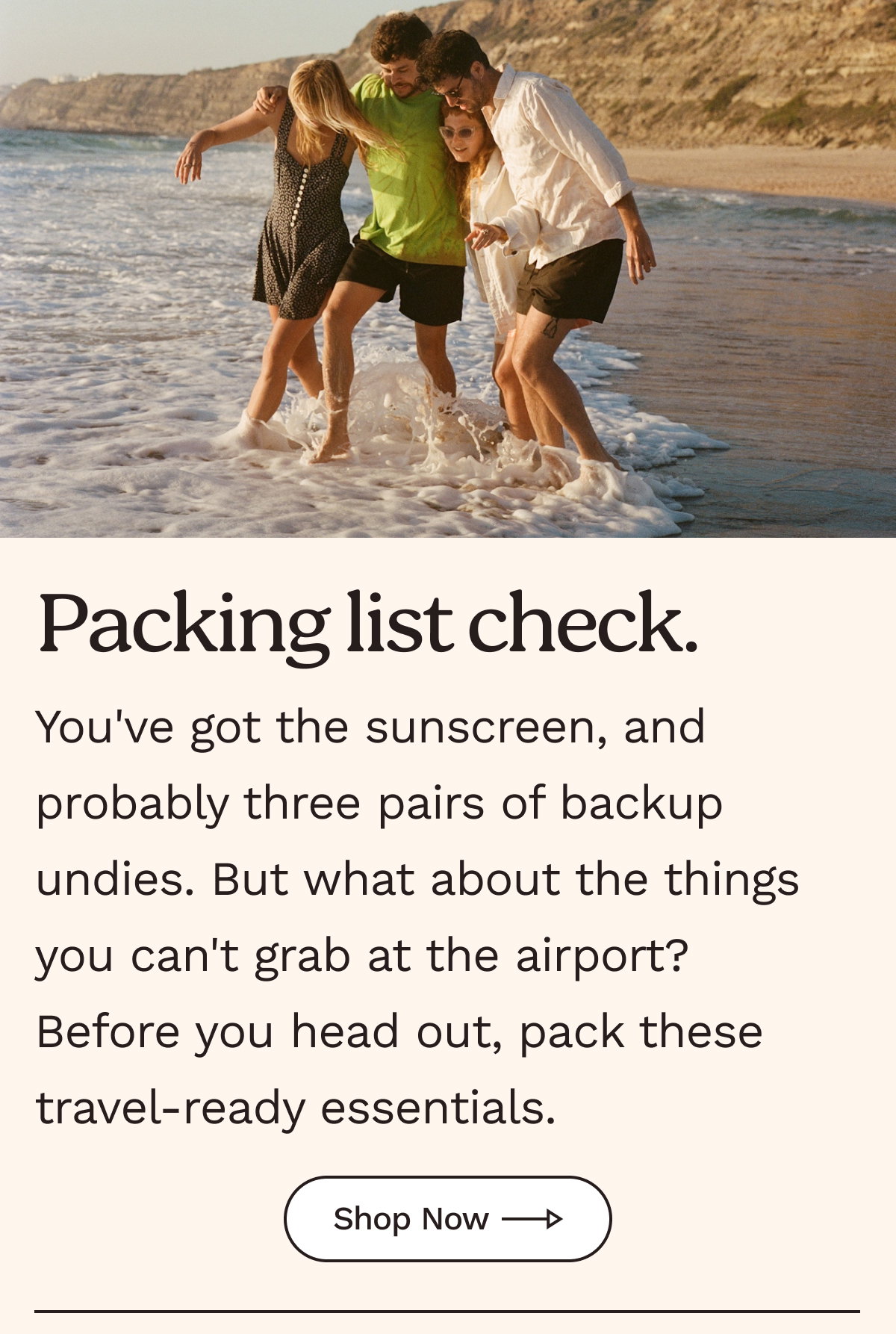 Packing list check. 