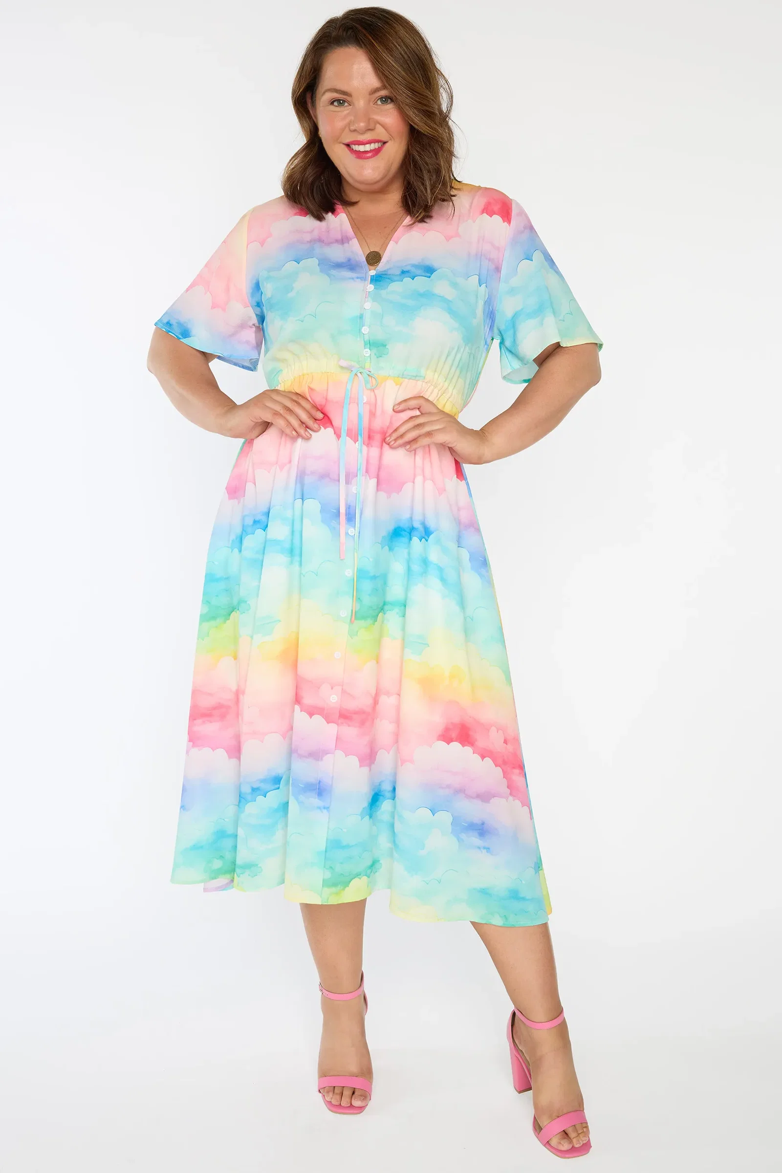 Image of Marley Rainbow Clouds Dress