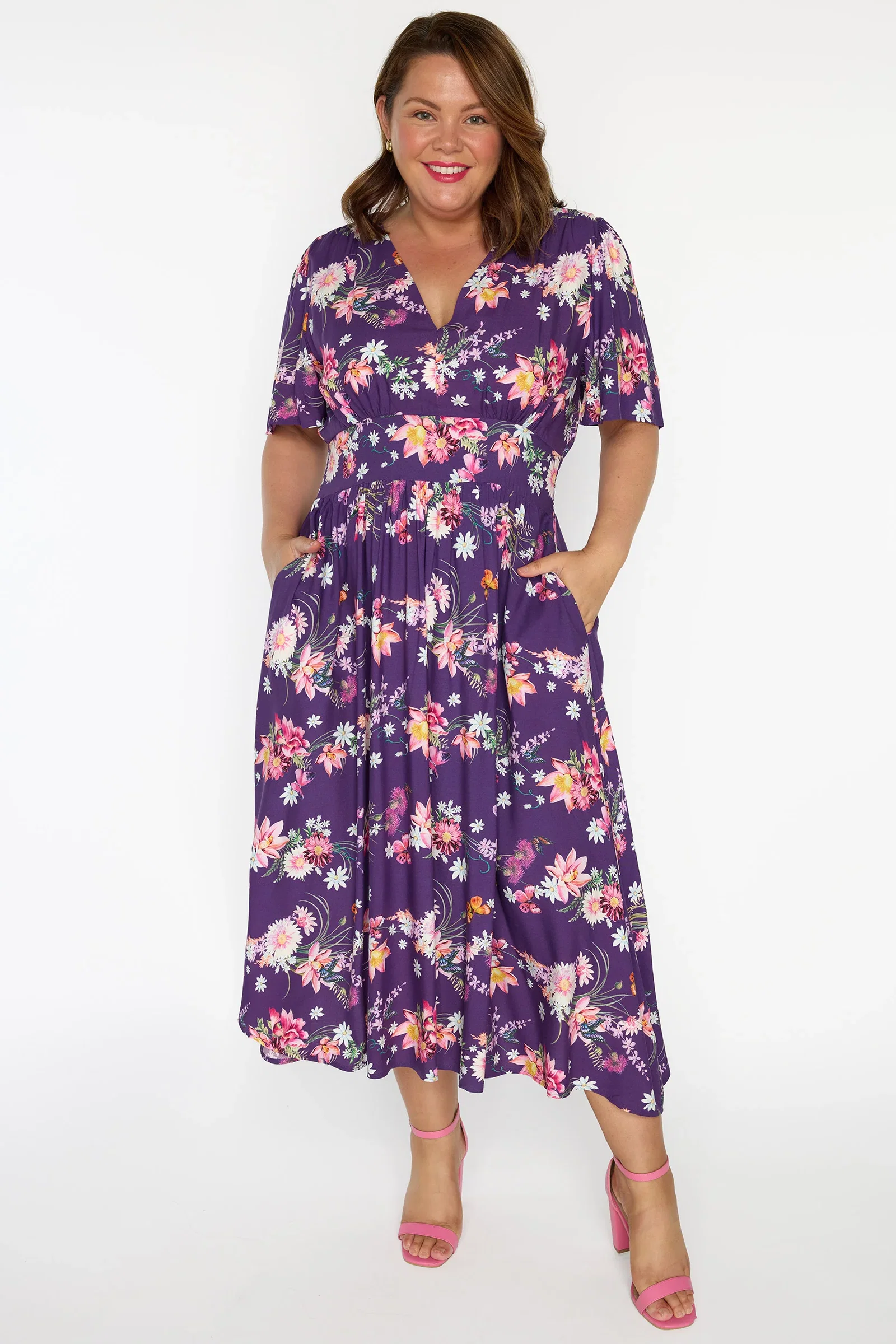 Image of Eloise Butterfly Kisses Plum Dress