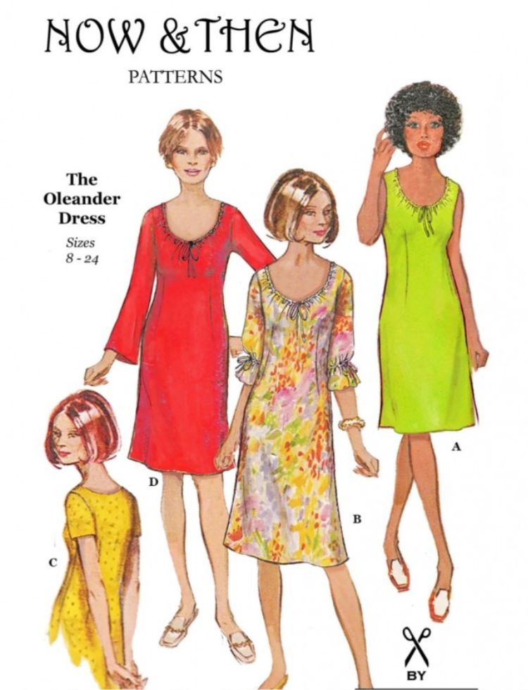Now and Then Patterns Paper Sewing Pattern The Oleander Dress