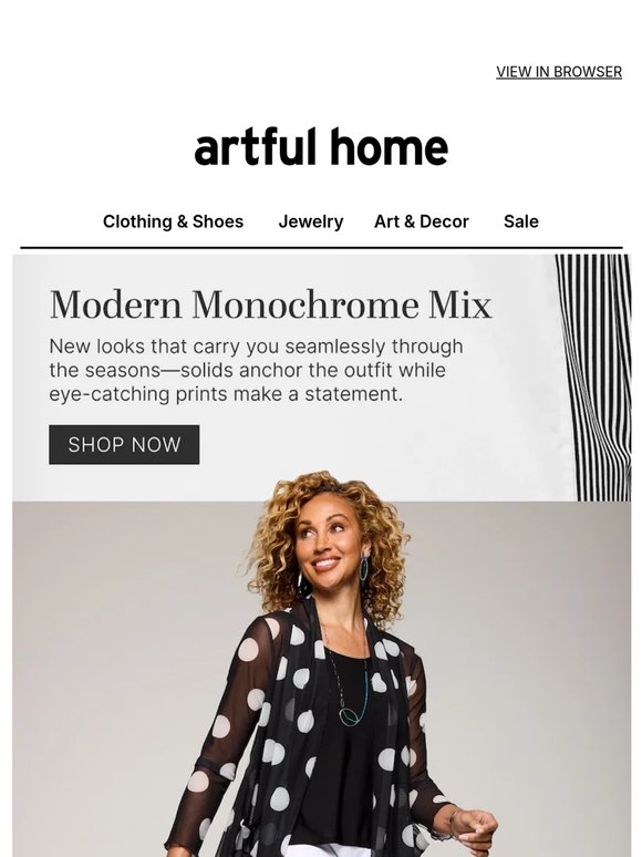 New Arrivals: Black & White Style Made Modern